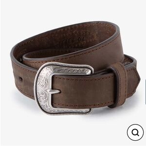Kids Brown Belt with Intricate Silver Buckle